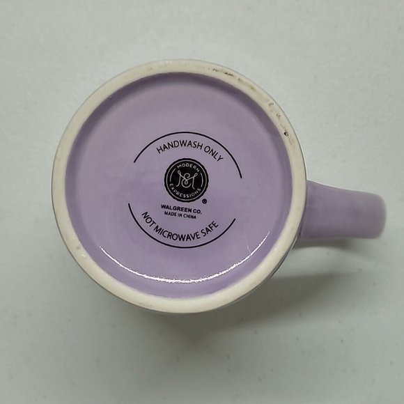 Modern Expressions “S” Monogram Mug Purple White Gold - Picture 6 of 9